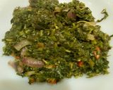 A picture of step 4 of Fried kienyeji vegetables.