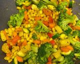 A picture of step 1 of Millet vegetable khichdi.