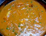 A picture of step 13 of Shahi paneer matar masala.