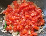 A picture of step 2 of Masala Maggi Sakshuka.