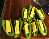 A picture of step 3 of Easy cheesy Jalepeno poppers.