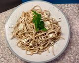 Φωτογραφία βήματος 2 της συνταγής Linguine integrale με μασκαρπόνε & φλαμούρι ή μαντζουράνα 💝💛💝