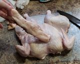 A picture of step 1 of Spatchcock BBQ chicken.