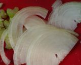 A picture of step 2 of Fermented Kiwi Cabbage Chow Chow.