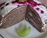 Foto langkah ke 7 dari resep Mille Crepes Coklat Ekonomis.