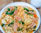 Foto langkah ke 6 dari resep Seblak Kuah Pedas.