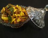 A picture of step 7 of Kerala style mango pickle.