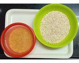 A picture of step 1 of Veg & Oats Khichdi.