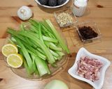 Foto del paso 1 de la receta Timbal de borraja y limón con patatas moradas y beicon!!!