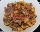 A picture of step 7 of Liver Masala Fry.
