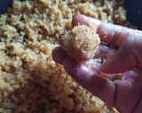A picture of step 4 of Coconut ladoos.