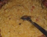 A picture of step 6 of Daal Khichadi (with leftover daal).