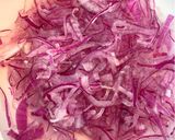A picture of step 1 of Harusame, onion and lettuce salad with mayonnaise dressing.