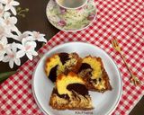 Foto langkah ke 9 dari resep Marmer Cake 6 Telur Lembut, Panggang Oven.