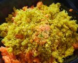 A picture of step 2 of Carrot thoran (kerala style).