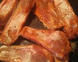 A picture of step 2 of Sticky Maple Ribs in a skillet of cast-iron batch 88.