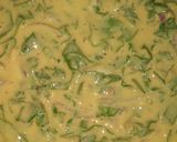 A picture of step 2 of Palak or Hari piyaz ky pakory.
