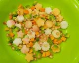 Hình bước làm 1 của món Sữa chua hoa quả