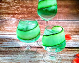 A picture of step 4 of Cucumber and Mint Juice 💚💚.