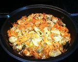 Foto del paso 6 de la receta Risotto de calabaza y zanahoria con carne de pollo