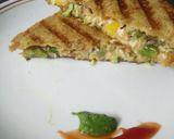 A picture of step 5 of Grilled Brown Bread Cheesey and Spicy Mayonnaise Sandwich.
