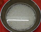 A picture of step 1 of Bharta with lefover watered rice (Panta Bhat).
