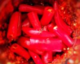 A picture of step 1 of Pandumirchi Pachchadi (fresh red chilli pickle).