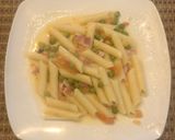 Foto del paso 5 de la receta: Pasta con chícharos y tocino
