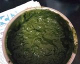 A picture of step 3 of Palak corn sabji or spinach corn ki sabji.