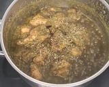 A picture of step 10 of Chicken hara masala.