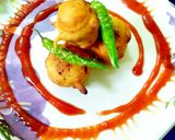 A picture of step 7 of Curd fritters.