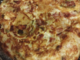 Tortilla de calabacín con bacon