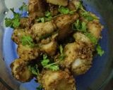 A picture of step 5 of Arbi ki spicy dry veg.