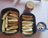 Une image de l'étape 1 de Courgettes farcies chèvre amandes.