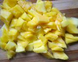 A picture of step 1 of Mango dipping#season ingredients contest.