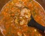 A picture of step 4 of Asopoa de Camarones (shrimp and rice soup).