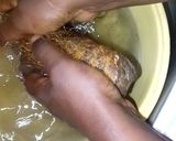A picture of step 1 of Ojojo that doesn’t soak up excess palm oil!.