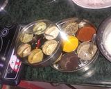 A picture of step 1 of Jain Kadhi chawal.