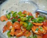 A picture of step 4 of Farfalle creamy pasta.