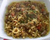 Foto del paso 8 de la receta: Fideos con arroz verduras y gambas