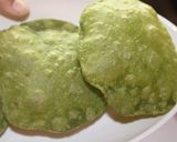 A picture of step 7 of Palak poori and Aloo Matar.