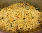 A picture of step 6 of Prawn biriyani/shrimp biriyani.