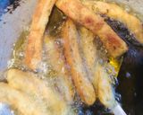 A picture of step 4 of #Karela,fish,layers,flower,  net and triangle shaped Nimkis.