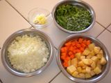 Pantrucas con pollo y verduras