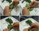 A picture of step 2 of Vietnamese Grilled Beef Wrapped in Betel Leaves (Bò cuốn lá lốt).