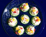 A picture of step 5 of Healthy Cucumber Bites.
