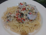Carre de cerdo con verduritas a la crema