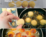 Foto del paso 1 de la receta: Ensalada templada de rúcula y germinados con croquetas de ancas al ajo negro