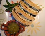 A picture of step 7 of Quesadillas de Huitlacoche with Ricotta.