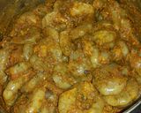 A picture of step 3 of Prawns Biryani.